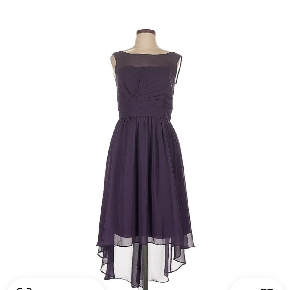 Alfred Angelo Deep Purple High Low Dress